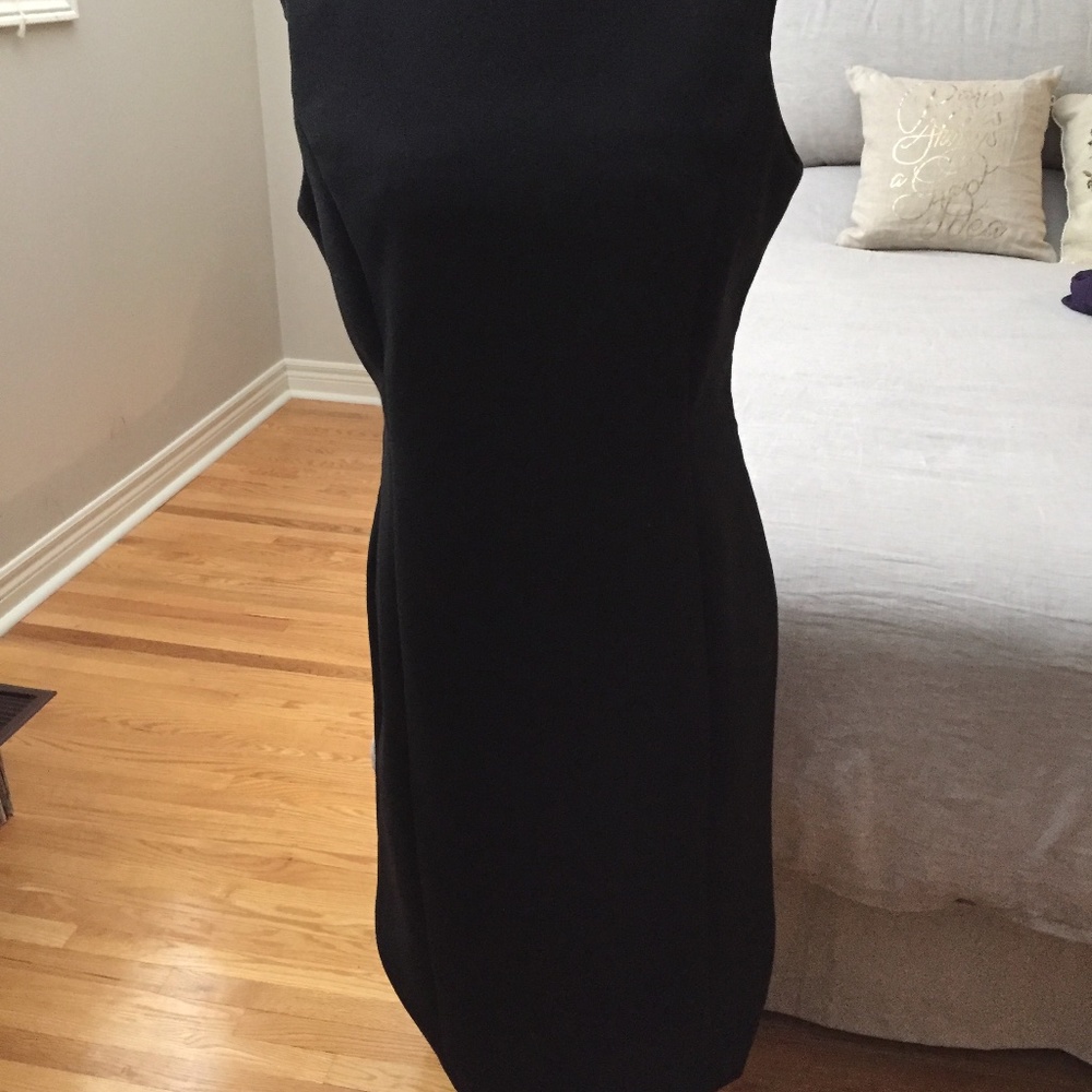 Talbots Black Wool Sheath Dress Size 12P